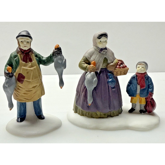 Vintage Set of 3 Dept 56 Heritage Village Series Accessory Poultry Market 55590 - Picture 10 of 15